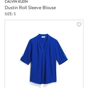 Calvin Klein Dustin Roll Sleeve Blouse